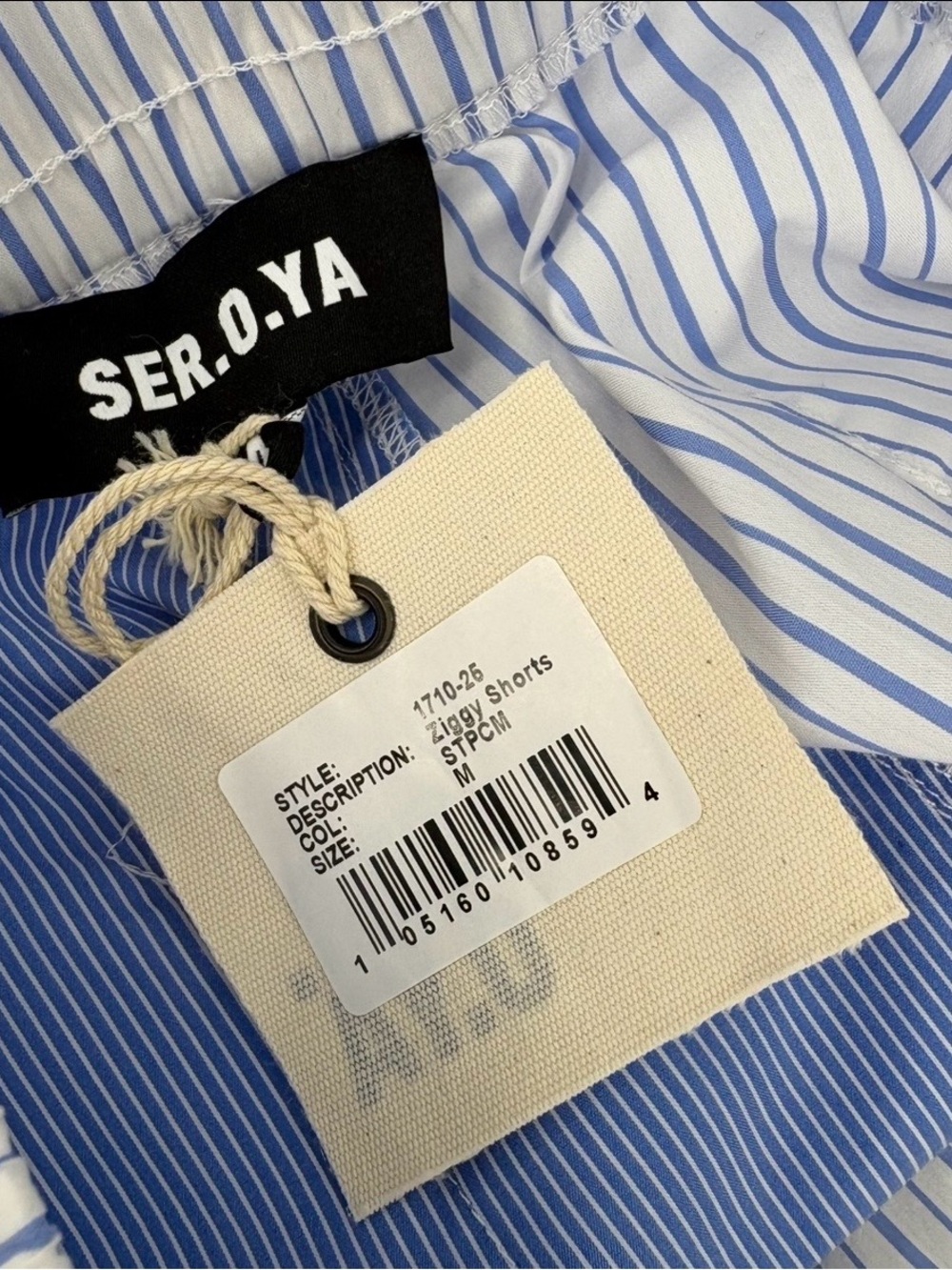 SER.O.YA Ziggy Shorts in Blue White Stripe Combo Men’s Size M NWT - Picture 7 of 8